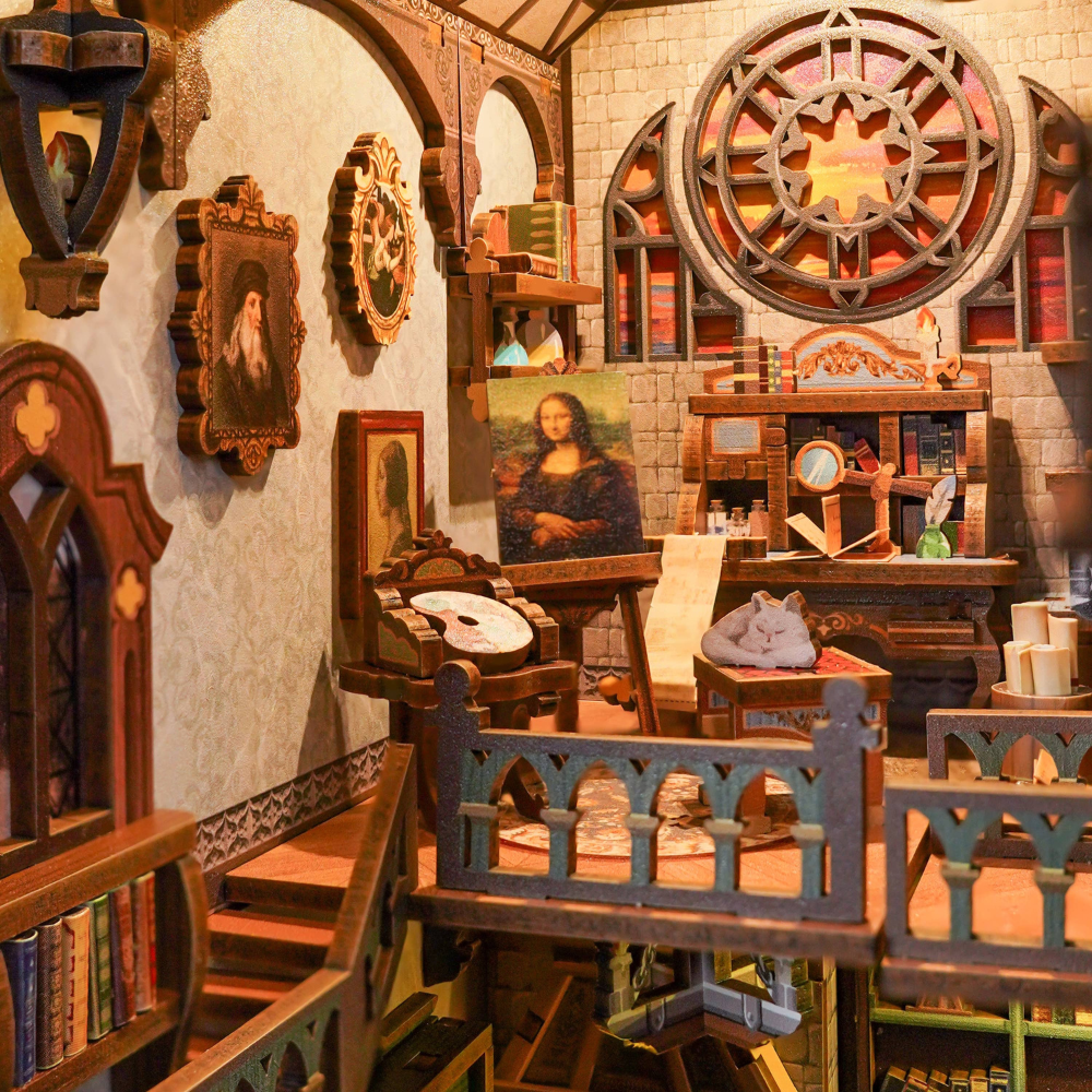 {coming soon!} Leonardo da Vinci Diorama Book Nook Kit
