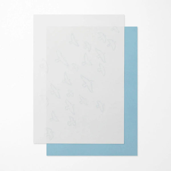 Watermark Birds A5 Letter Pad + Envelopes