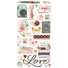 Love Story 6x12 Chipboard Stickers