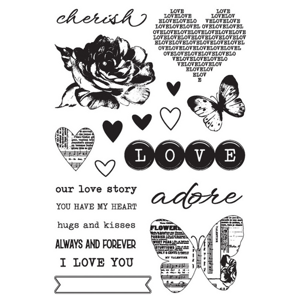 Love Story Clear Stamps