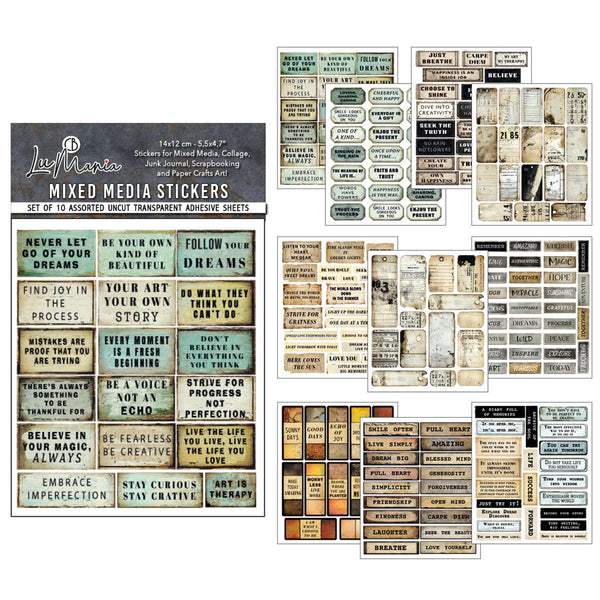 Kind Thoughts Mixed Media Sticker Set