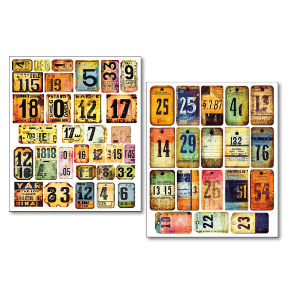{coming soon!} Scratched Labels Mixed Media Sticker Set
