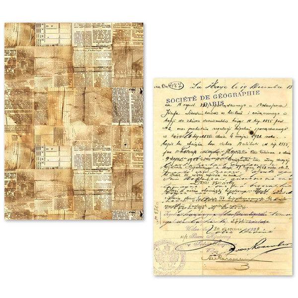 Vintage Manuscript A5 Tissue Paper 24pk