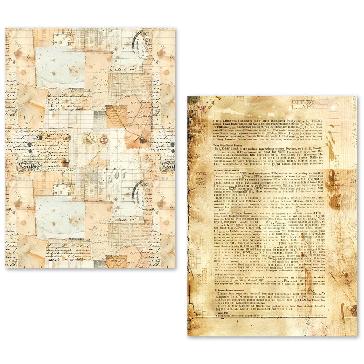 Vintage Manuscript A5 Tissue Paper 24pk
