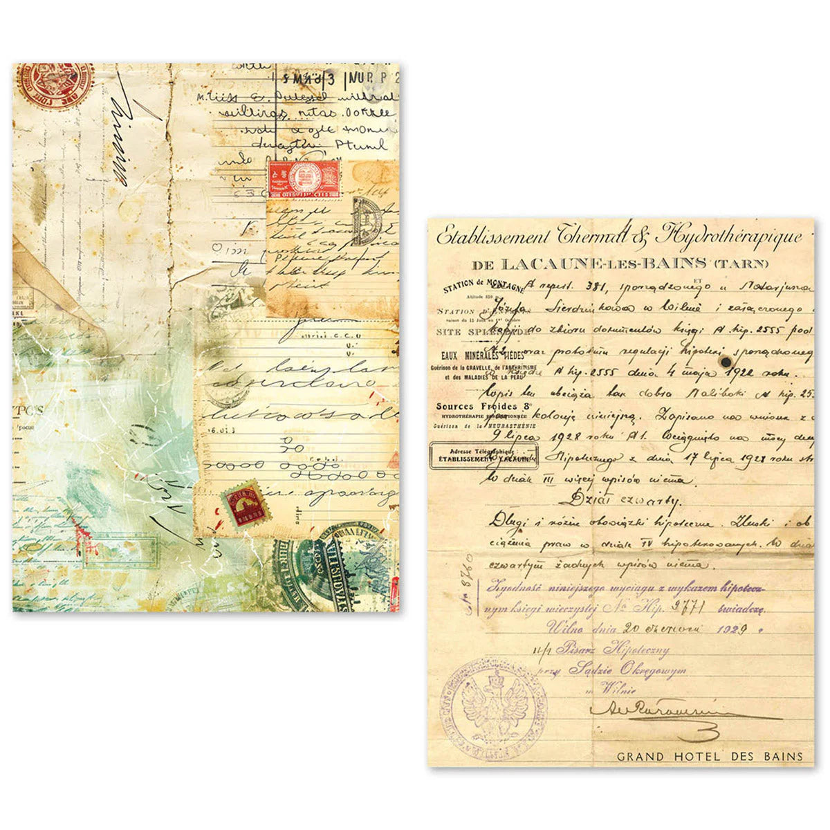 Vintage Manuscript A5 Tissue Paper 24pk