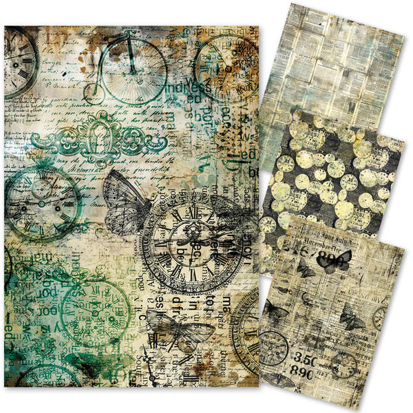 Time Capsule A4 Mixed Media Rice Paper 4pk