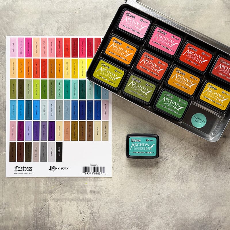 Distress Ink Pad Label Sheets