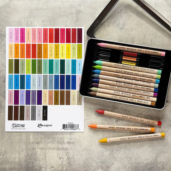 Distress Ink Pad Label Sheets