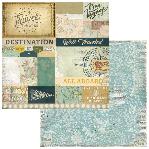 Travel Diaries 12x12 Double-Sided Singles