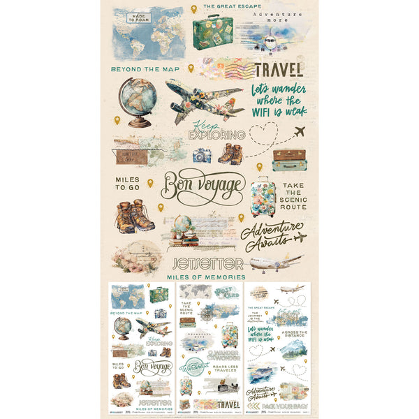Travel Diaries Blendable Rub-on Transfers