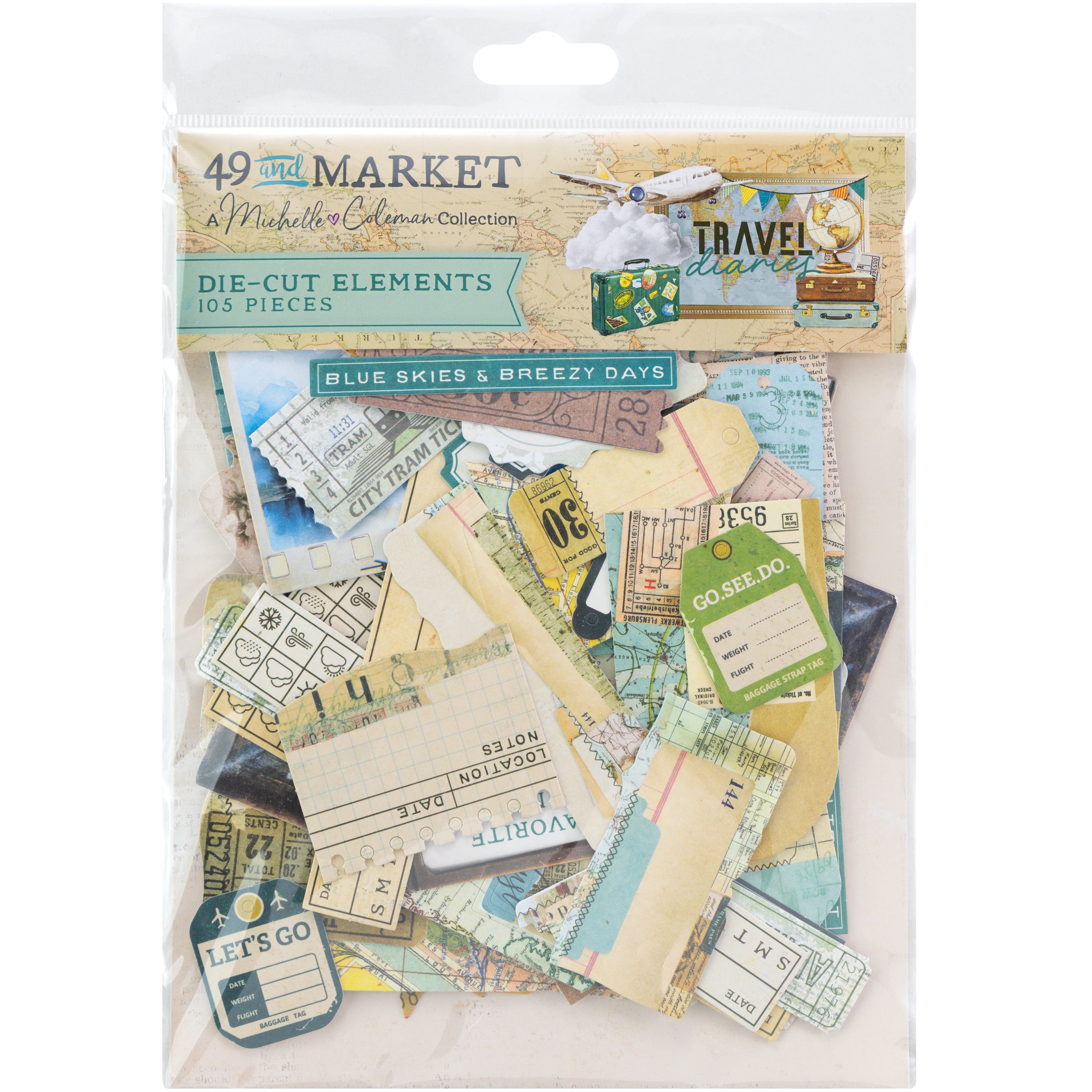 Travel Diaries Die-Cut Ephemera Set