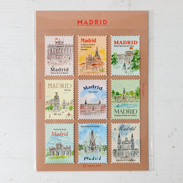 Travel Destinations Postage Stamp Sticker Sheets | L'après-midi