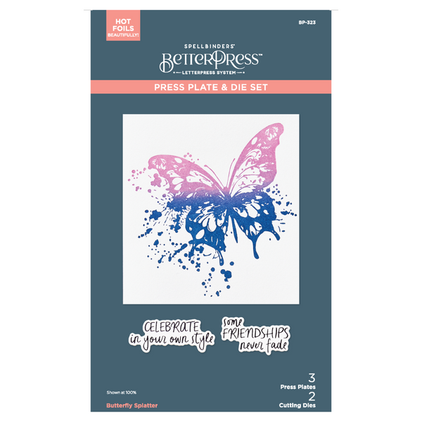 Butterfly Splatter Press Plate + Die Set