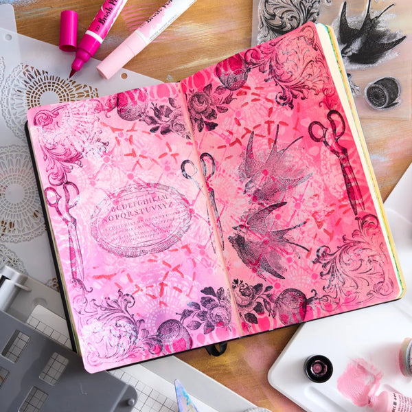 Stitches A5 Stamp + Stencil Set | Mark Montano