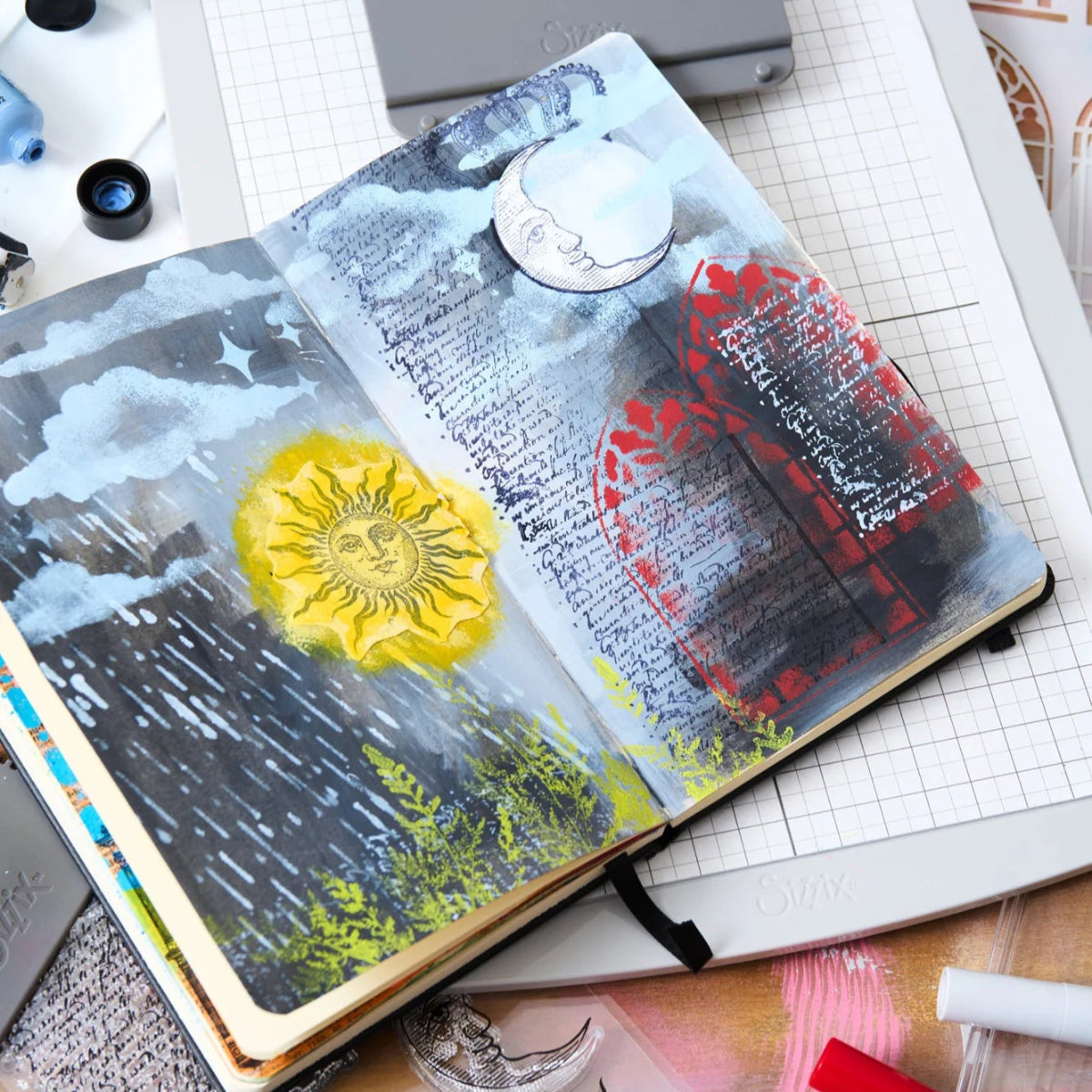 Weather Wonder A5 Stamp + A5 Stencil Set | Mark Montano