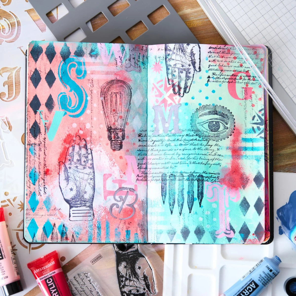My Favorite Things A5 Stamp + Stencil Set | Mark Montano