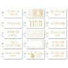 Birthday Party Foil Greeting White Tags