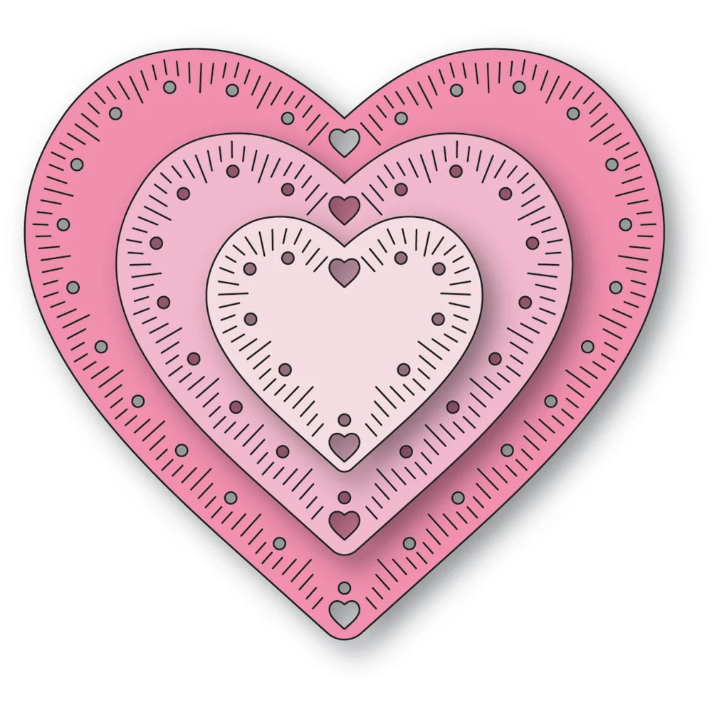 Cherish Hearts Nesting Frames Die Set