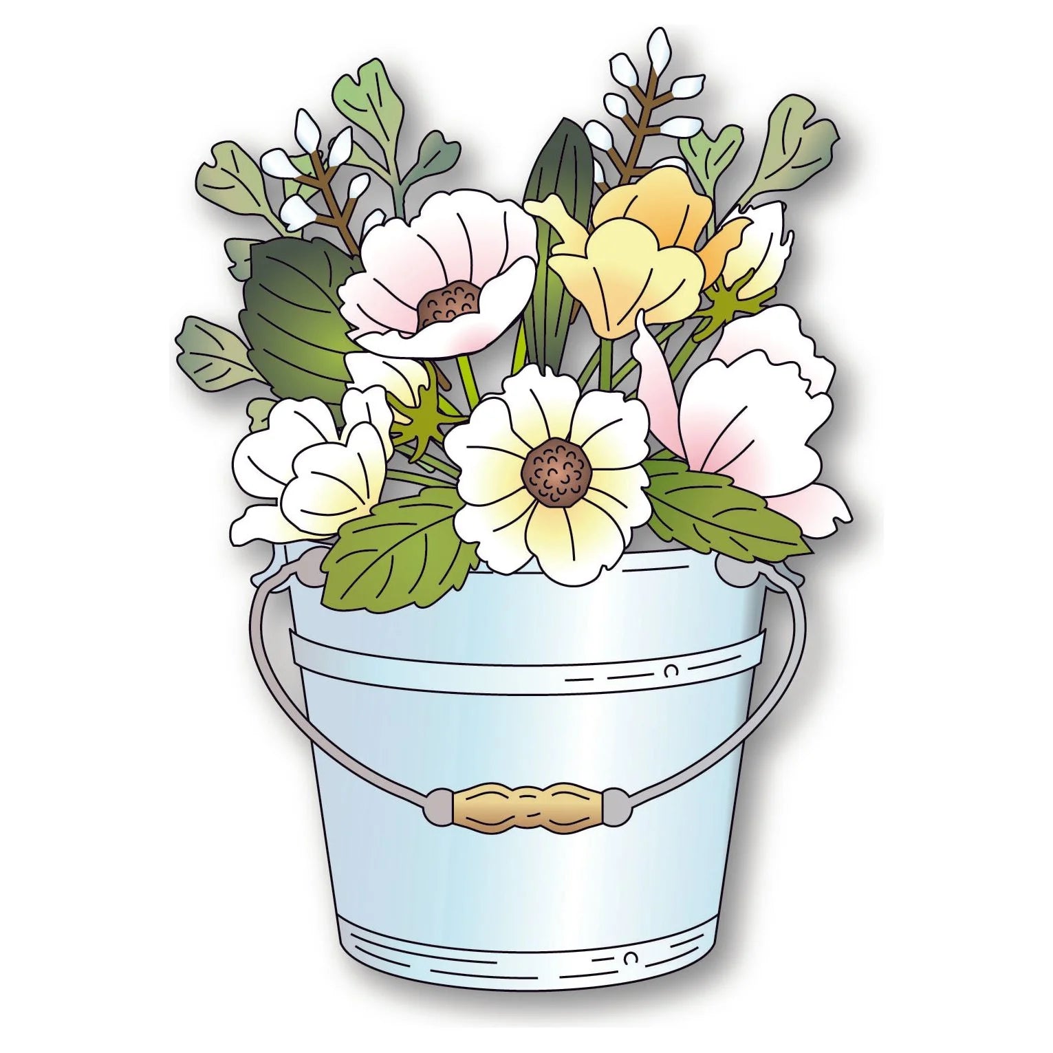 Garden Pail Bouquet Die Set