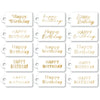 Birthday Party Foil Greeting White Tags