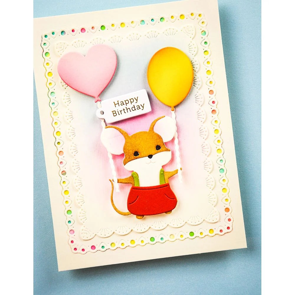 Birthday Party Foil Greeting White Tags