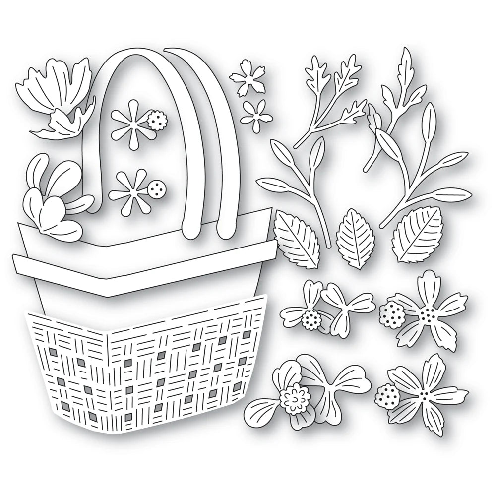 Woven Flower Basket Die Set
