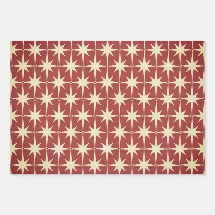Mid-Mod Christmas Stars Wrapping Paper Trio