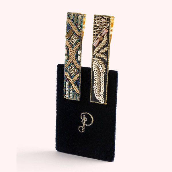 Midnight 1920s Sparkle Hairclips {Black Friday Deal}