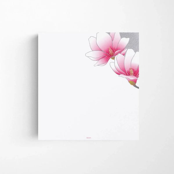 Silk Printed Pink Magnolia Letter Pad
