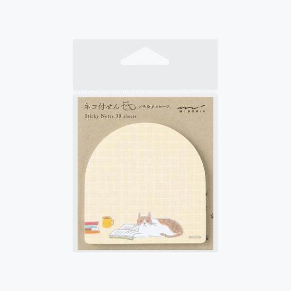 Cats, Books, and Coffee Arched Sticky Notepad