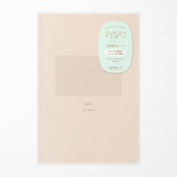 Yuru Log B6 2x2mm Grid Notebook | Midori