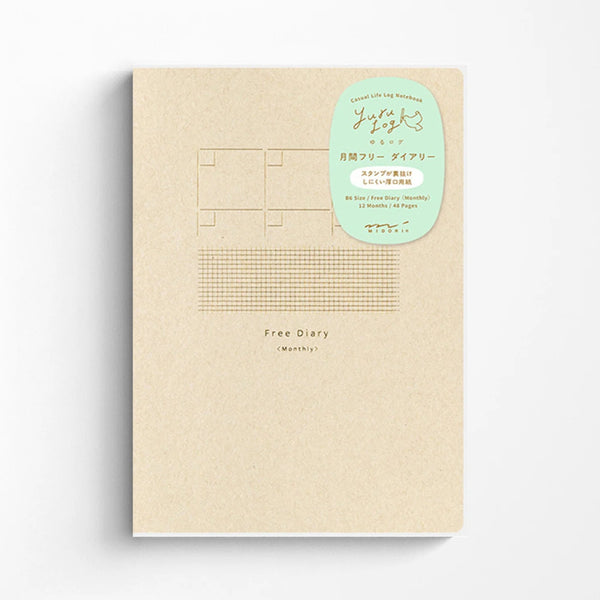 Yuru Log B6 Free Diary Monthly {Undated Calendar} | Midori