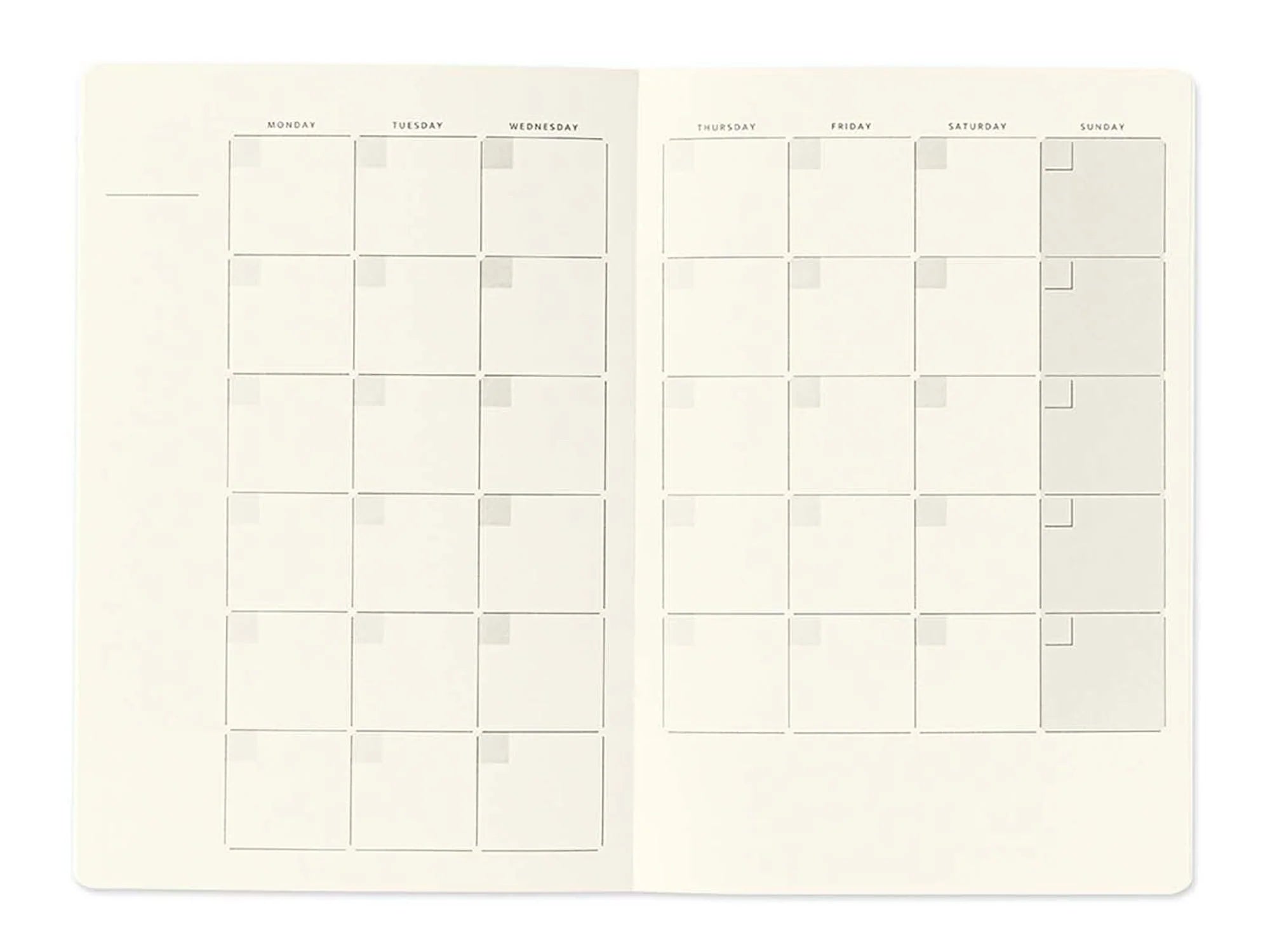 Yuru Log B6 Free Diary Monthly {Undated Calendar} | Midori