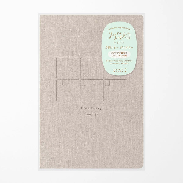 Yuru Log B6 Free Diary Monthly {Undated Calendar} | Midori