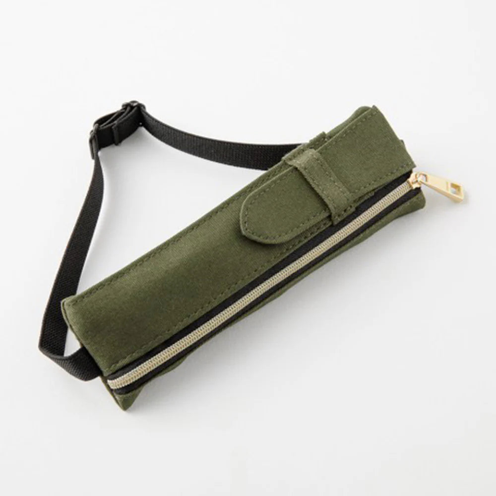Khaki Adjustable Book Band Pen Case
