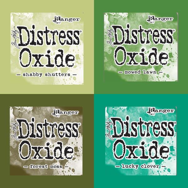 Mini Oxide Ink Pads Set 15 {greens} | Tim Holtz