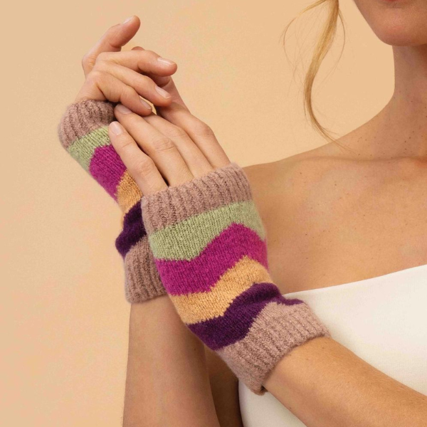 Taupe Mix Ladies Nora Wrist Warmers