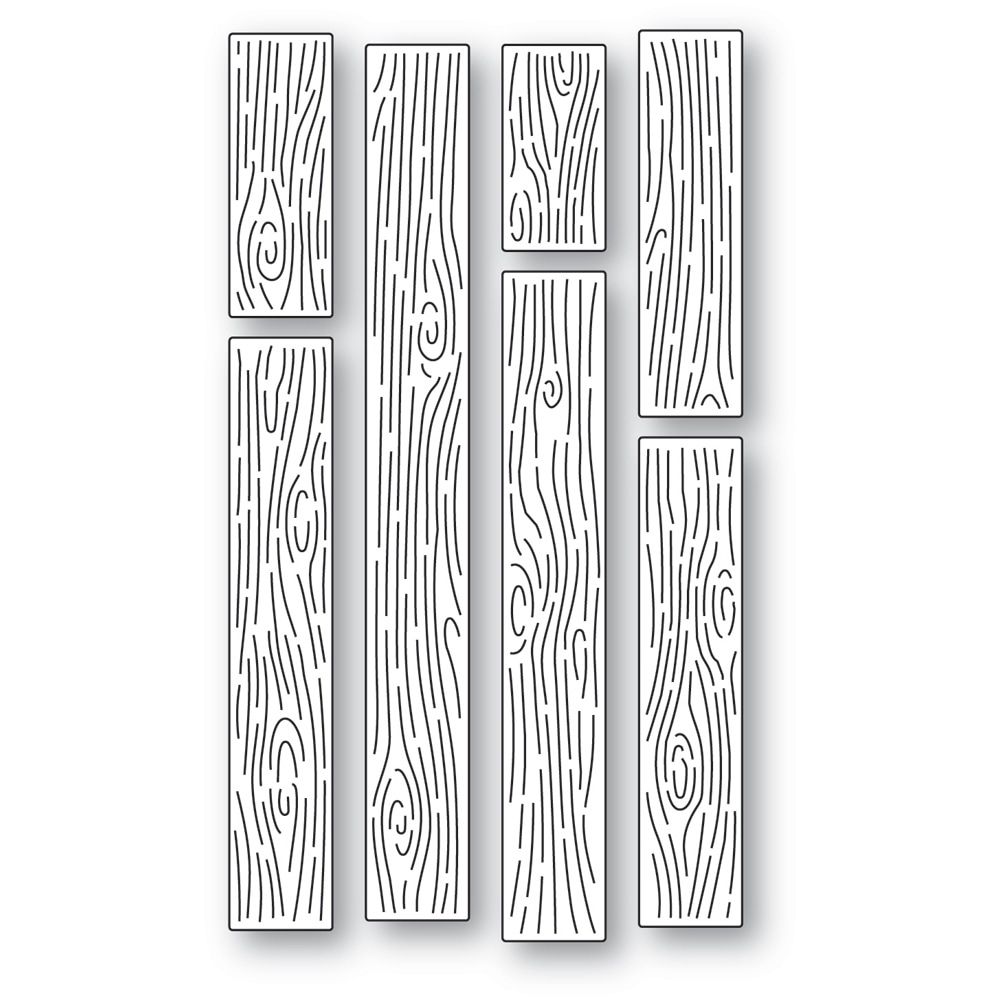 Narrow Woodgrain Planks Die Set