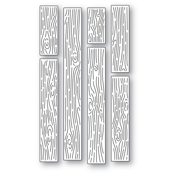 Narrow Woodgrain Planks Die Set