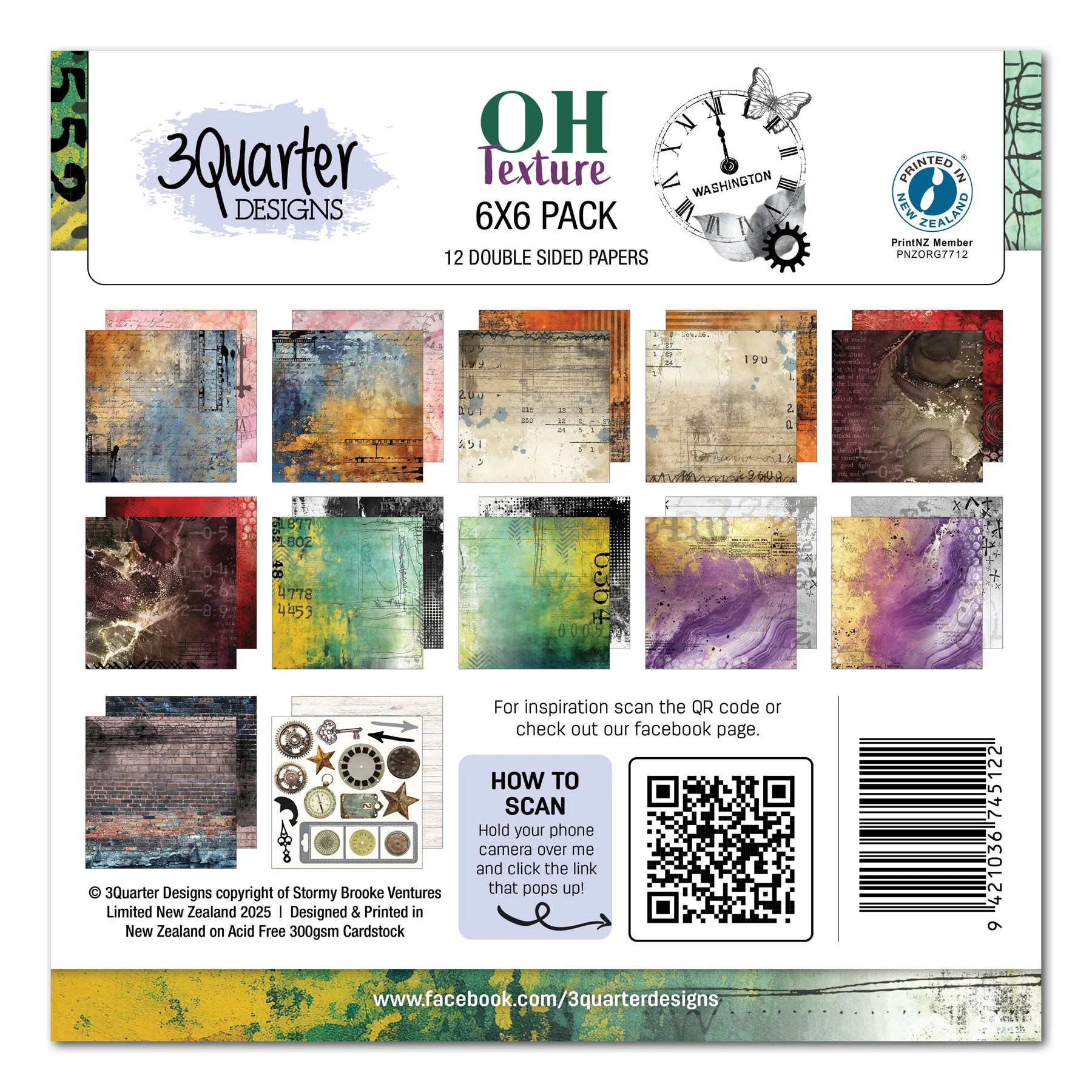 Oh Texture 6x6 Double-Sided Paper Pack