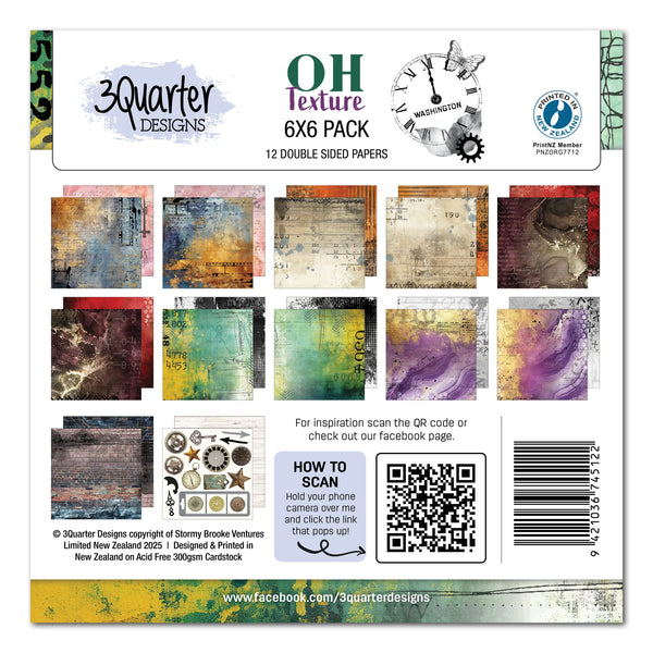 Oh Texture 6x6 Double-Sided Paper Pack