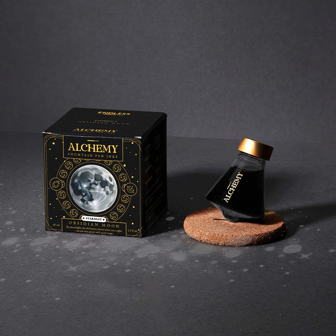 Obsidian Moon Stardust Fountain Pen Ink | Endless Alchemy