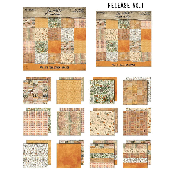 Palette Collection: Orange | Double-Sided Cardstock Paper Pack | idea-ology