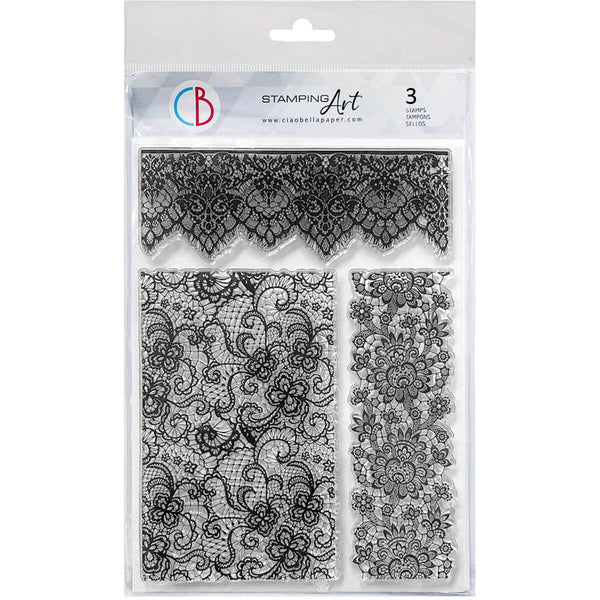 Romantic Laces 6x8 Clear Stamp Set