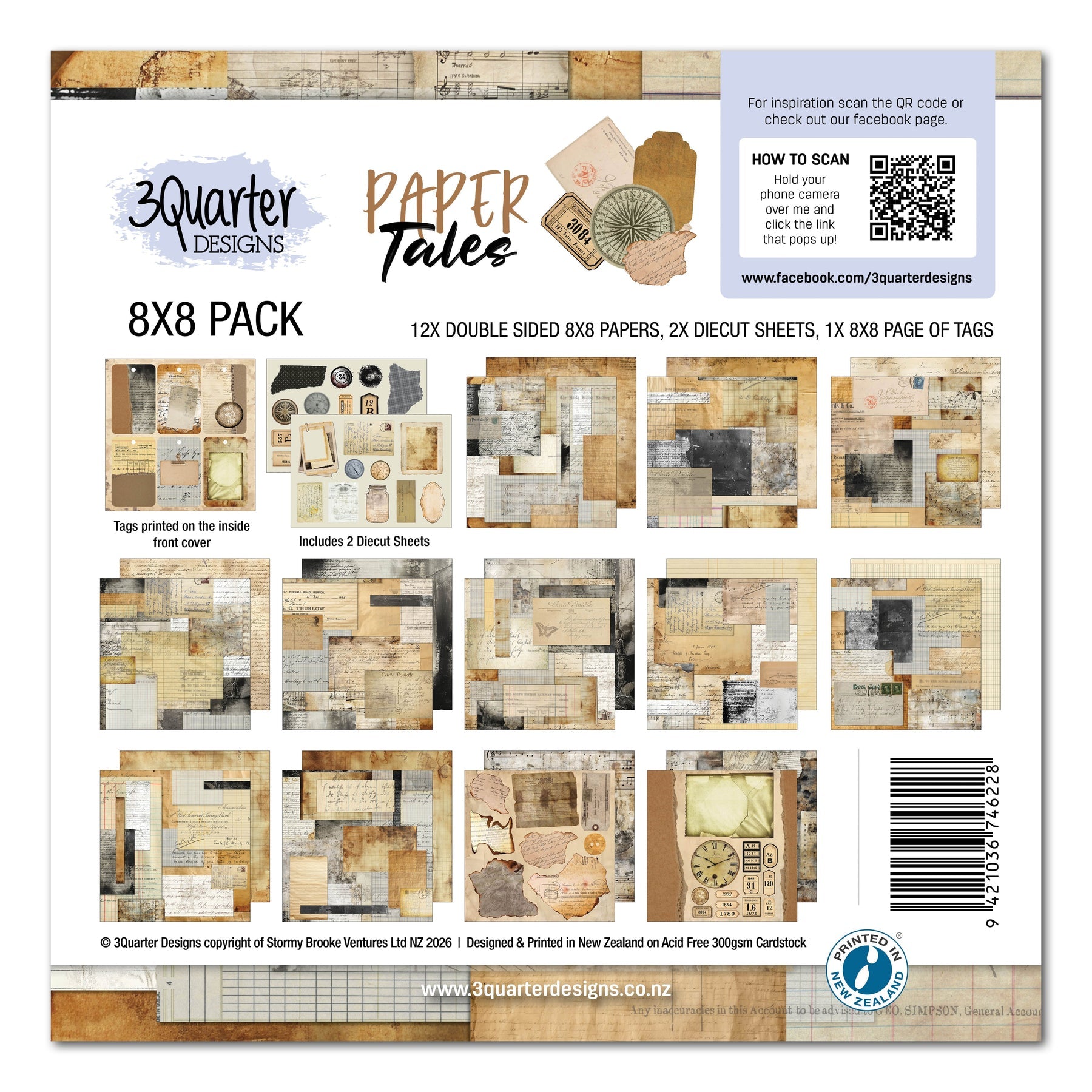 Paper Tales 8x8 Paper Pack & Die-cuts Set