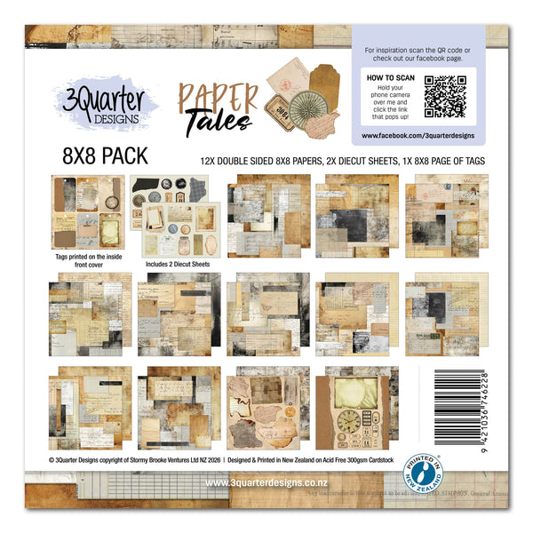 Paper Tales 8x8 Paper Pack & Die-cuts Set