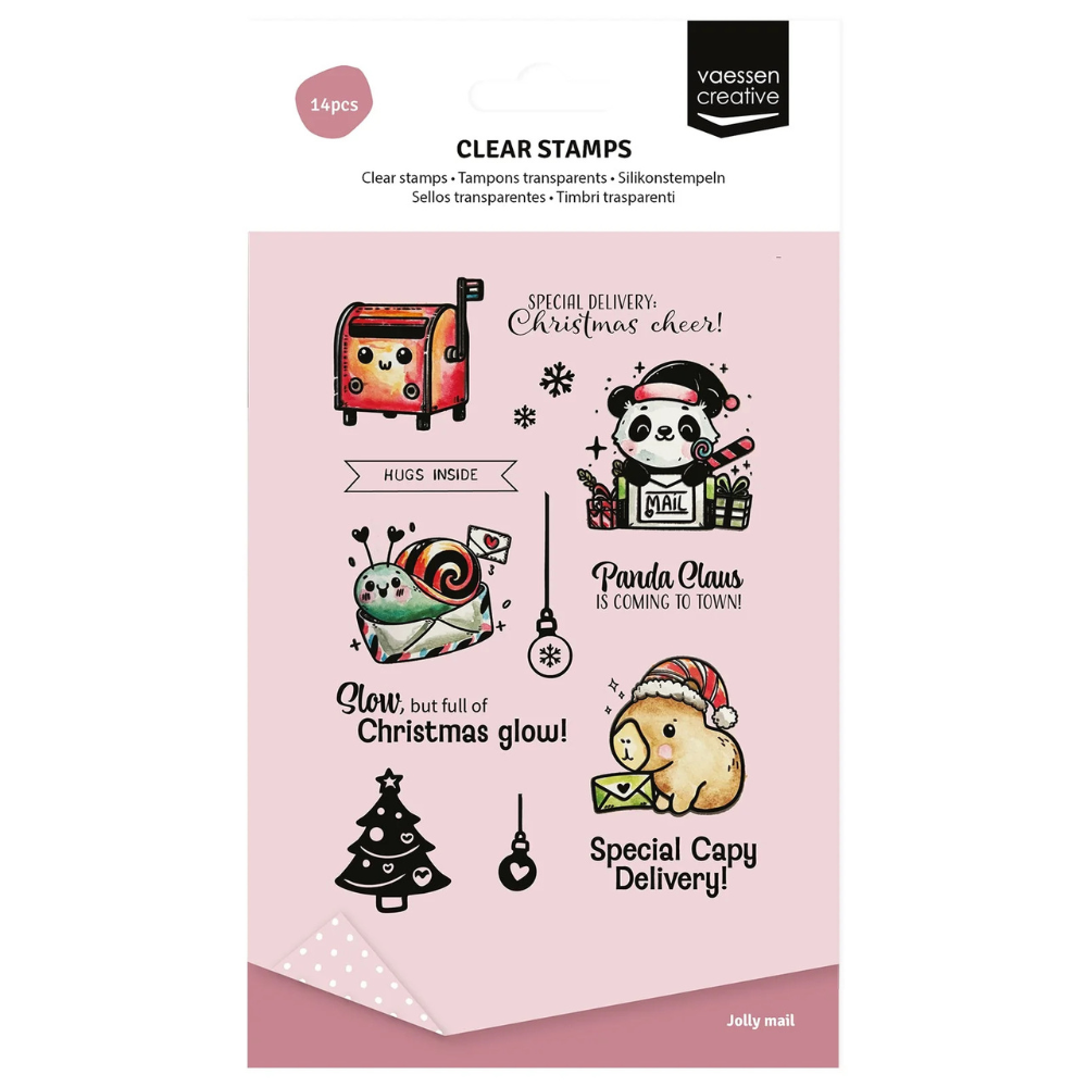 Panda Claus Jolly Mail Clear Stamp Set