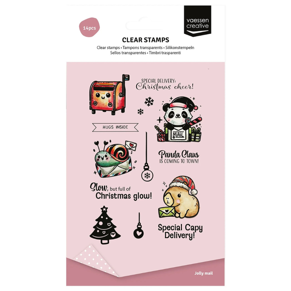 Panda Claus Jolly Mail Clear Stamp Set