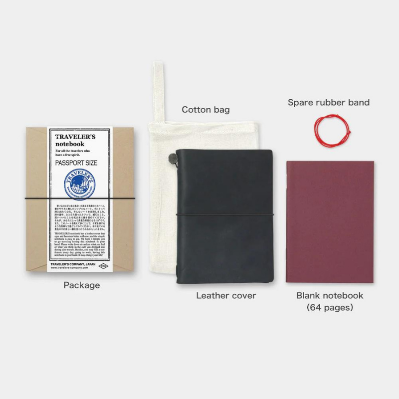 Traveler's Notebook | Passport Size | Black