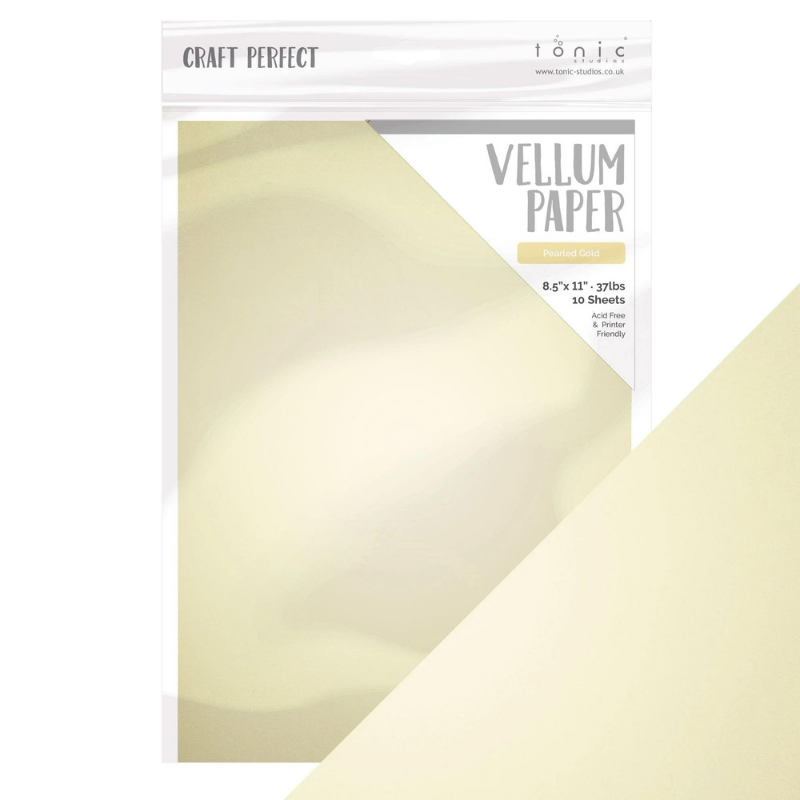 Pearled Gold Vellum | 8.5x11 {10pk}